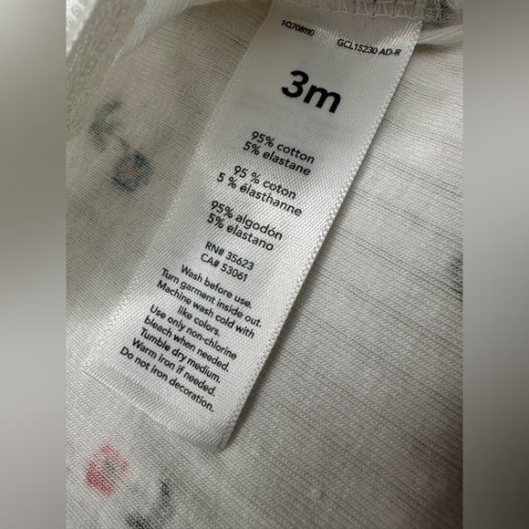 Carter's Just One You Baby Girls Size 3 Months Long Sleeve Footed Pajama Set 2pc - Picture 13 of 13